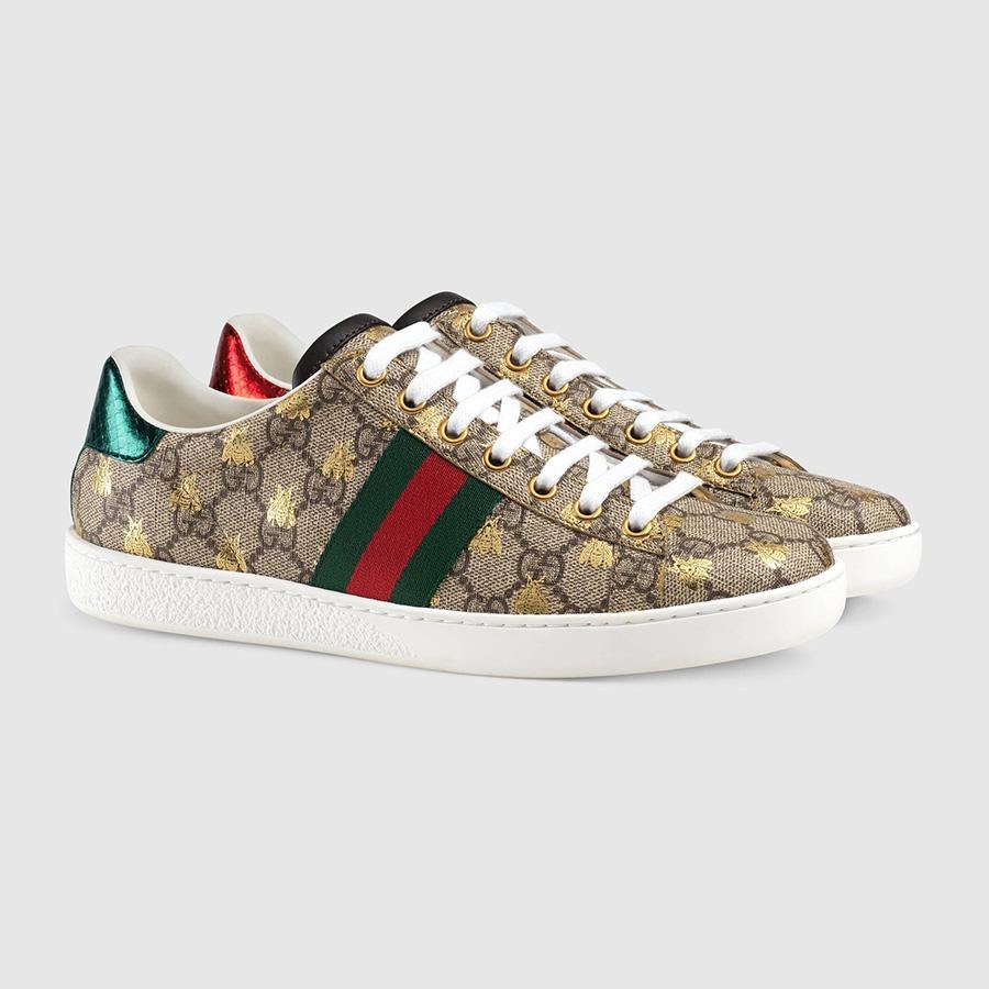 Giày Gucci Women’s Ace GG Supreme Sneaker With Bees